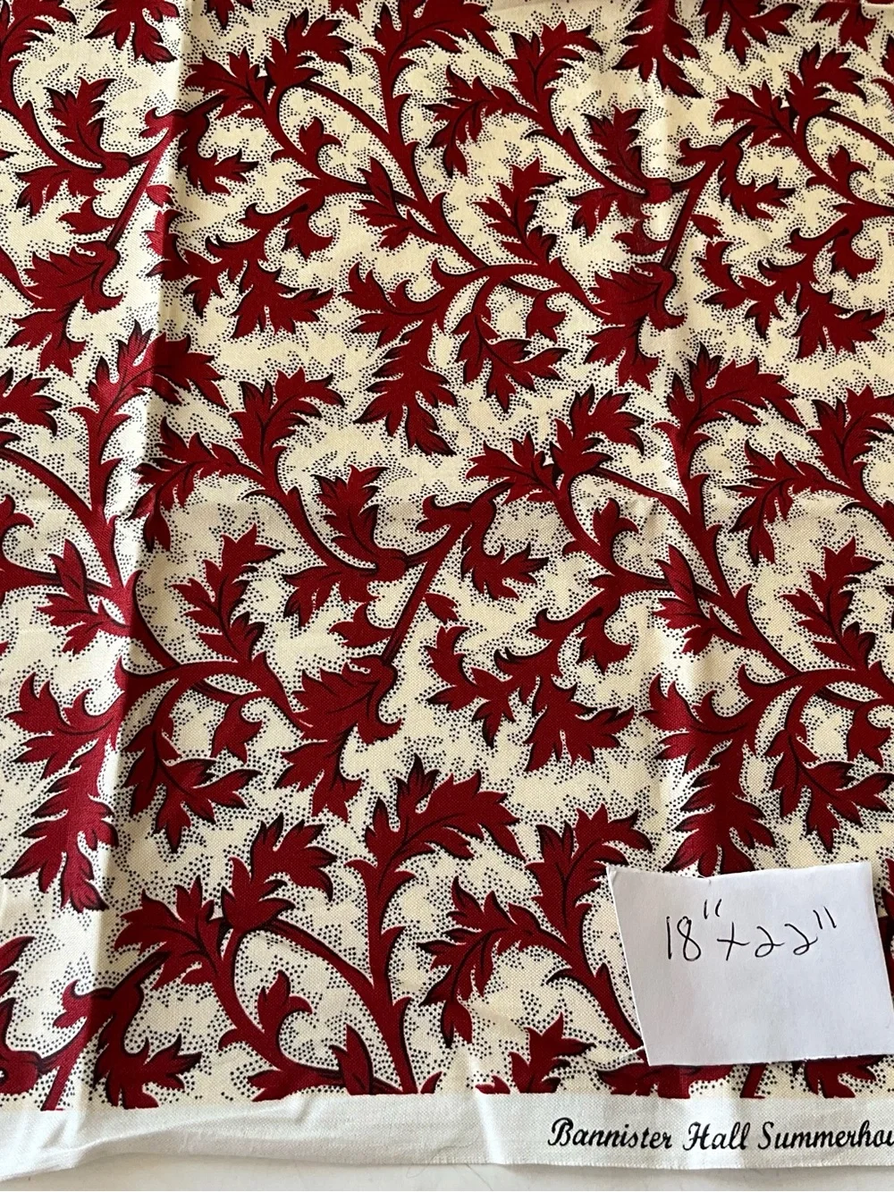 Quilting Sewing Fabric Lot Marcus 7600 + Blue Hills 7631 Red White Burgundy Cot